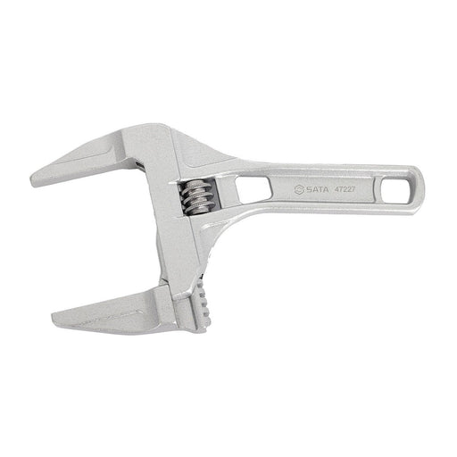 Mỏ lết lùn SATA 47227 thân nhôm, hàm rộng 205mm, mở 68mm, siêu nhẹ, lý tưởng không gian hẹp