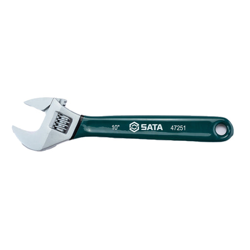 Mỏ lết SATA 47251 10 inch tay cầm bọc nhựa chống trượt, mở hàm 24mm, chính xác, bền bỉ.
