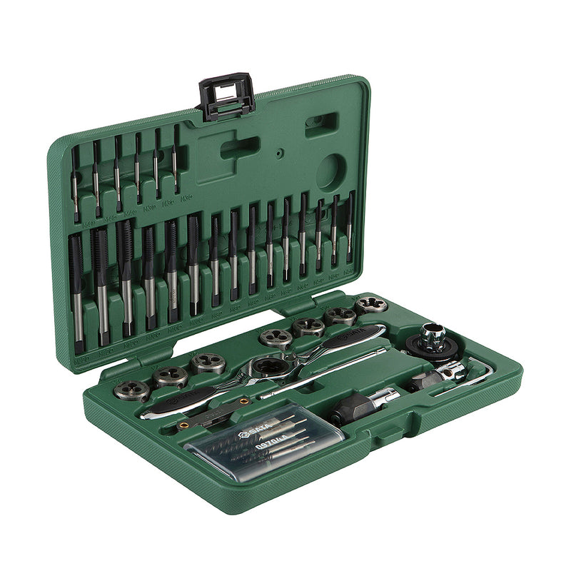 Bộ taro và bàn ren SATA 50451 40 chi tiết HSS ren thô.