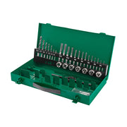 Bộ mũi khoan taro ren SATA 37 chi tiết HSS 50455 tạo ren, sửa ren kim loại
