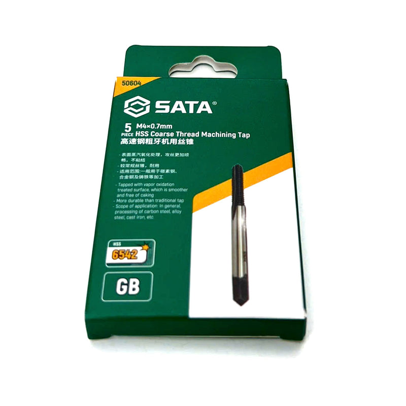 Hộp 5 mũi khoan taro tạo ren, răng thô SATA kích thước từ M3 - M24