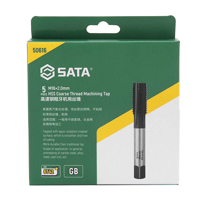 Hộp 5 mũi khoan taro tạo ren, răng thô SATA kích thước từ M3 - M24