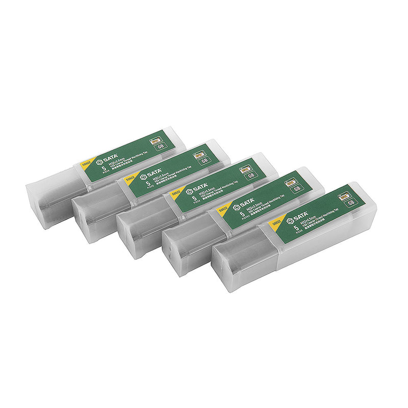 Hộp 5 mũi khoan taro tạo ren, răng thô SATA kích thước từ M3 - M24