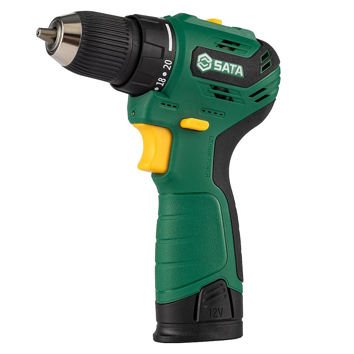 Máy khoan gỗ thép SATA 51006A dùng Pin 12V, đầu kẹp 10mm