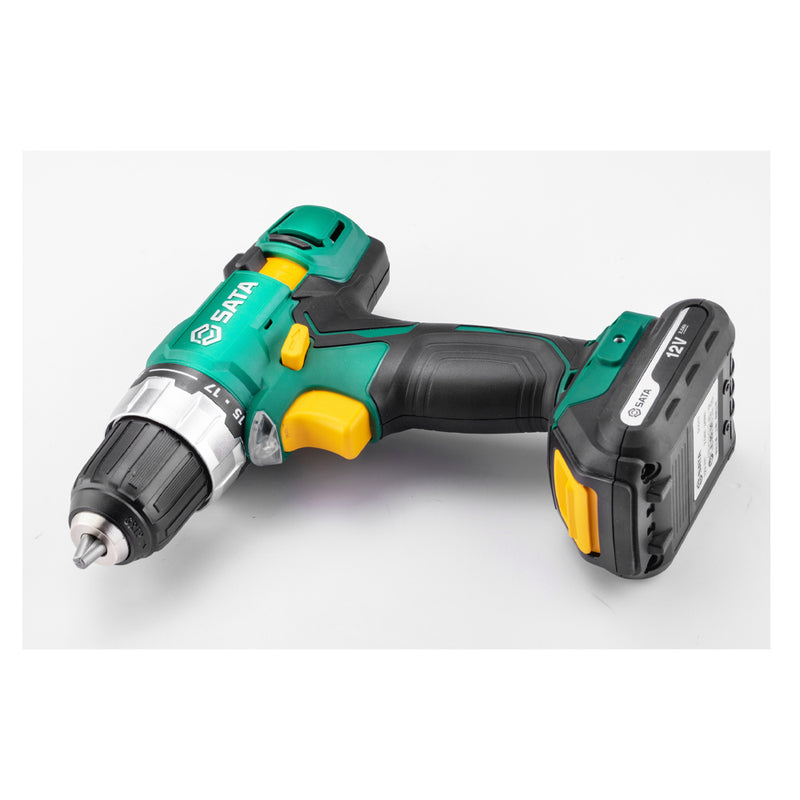 Máy khoan gỗ thép SATA 51006 dùng Pin 12V, đầu kẹp 10mm (2 Pin, 1 sạc)