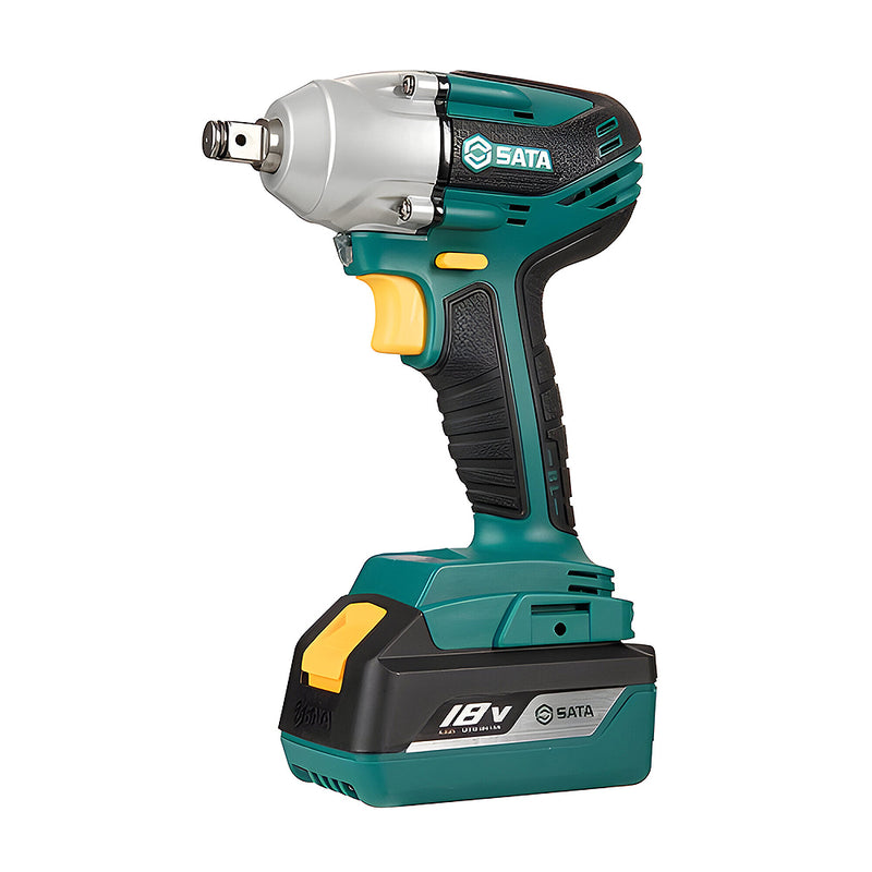 Máy siết bu lông pin SATA 51073E 18V Brushless, cốt 1/2 inch, 300Nm, 2 pin 4.0Ah, 1 sạc