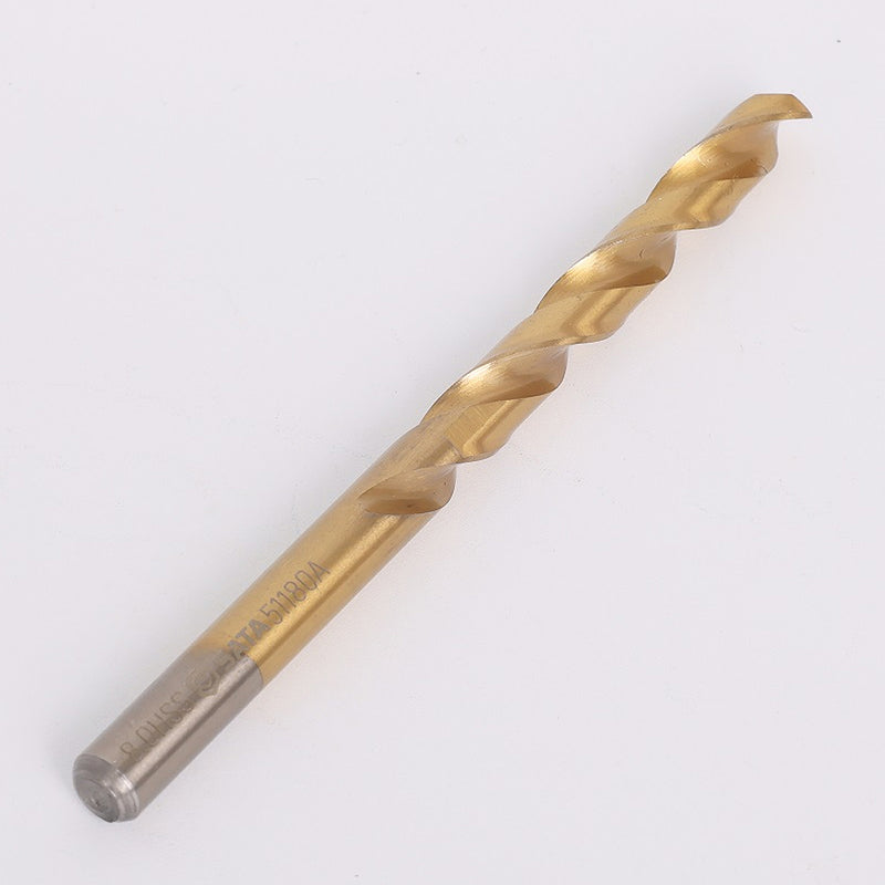 Hộp 10 mũi khoan kim loại HSS-TiN SATA kích thước từ 1mm - 8.5mm, đuôi tròn