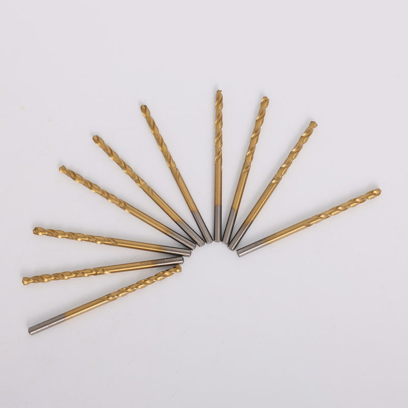 Hộp 10 mũi khoan kim loại HSS-TiN SATA kích thước từ 1mm - 8.5mm, đuôi tròn