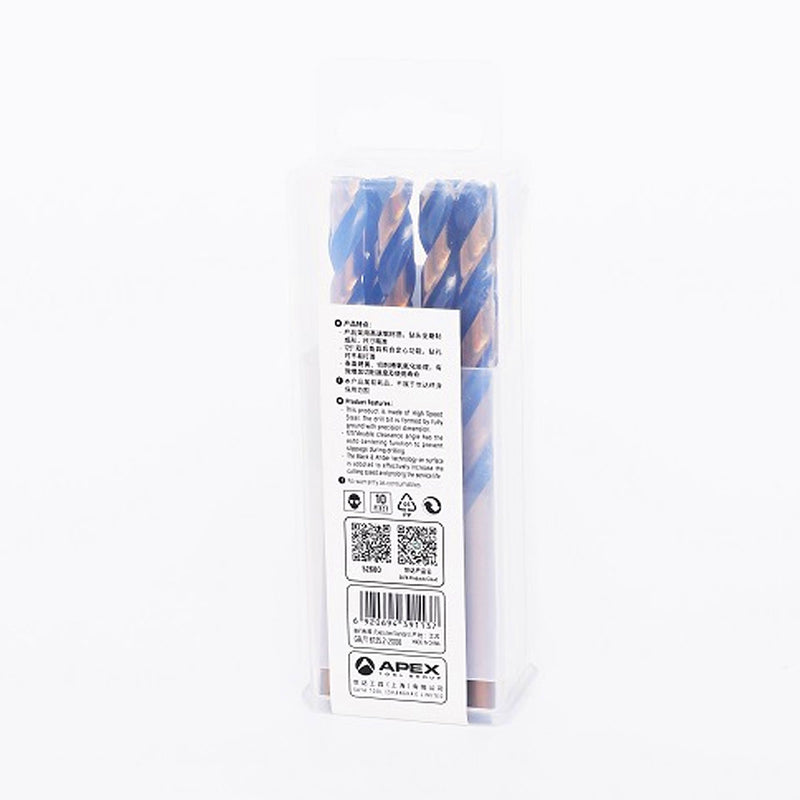 Bộ 10 mũi khoan kim loại HSS SATA 52680 đường kính 8mm, đuôi trơn