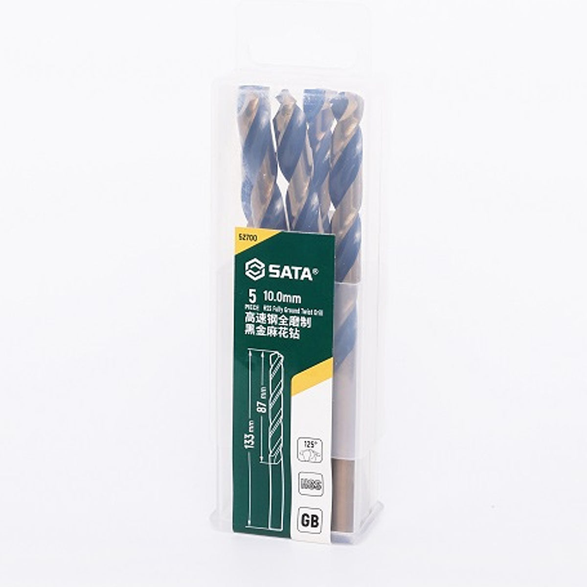 Bộ 5 mũi khoan kim loại HSS SATA 52700 đường kính 10mm, đuôi trơn