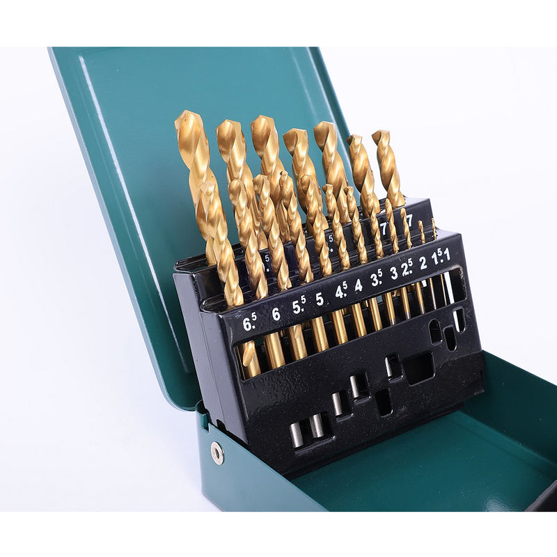 Bộ 19 mũi khoan kim loại HSS-TiN SATA 52919A kích thước từ 1mm - 10mm