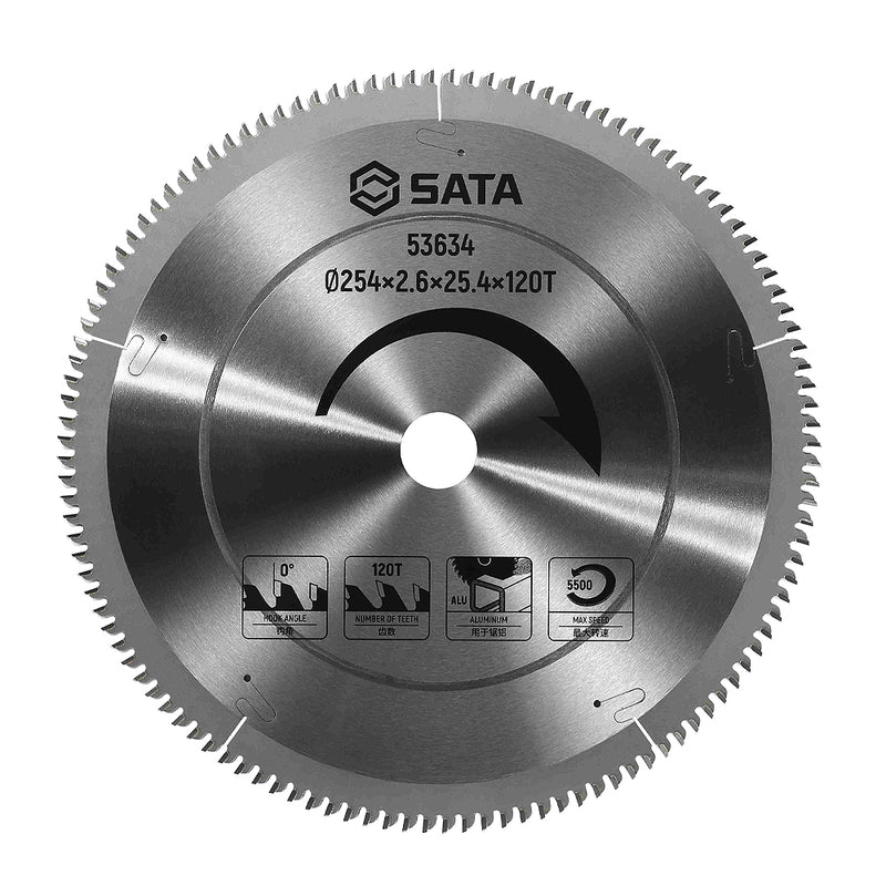 Lưỡi cưa nhôm TCT SATA 254mm 120 răng | Đường cắt sạch, sắc bén
