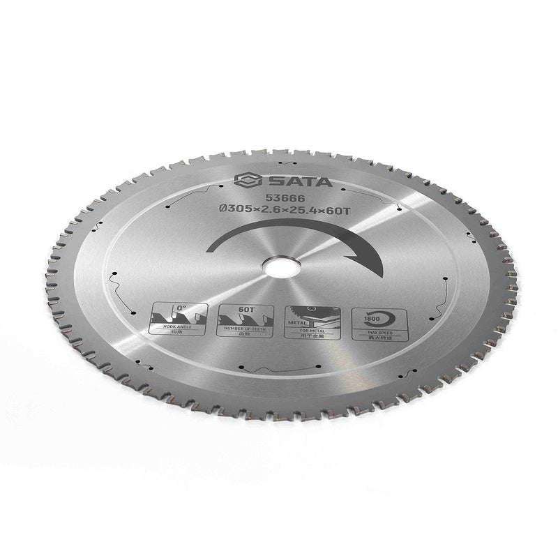 Lưỡi cưa loại TCT SATA 53666, đường kính 305mm, 60 răng, lỗ cốt 25.4mm, 60 răng