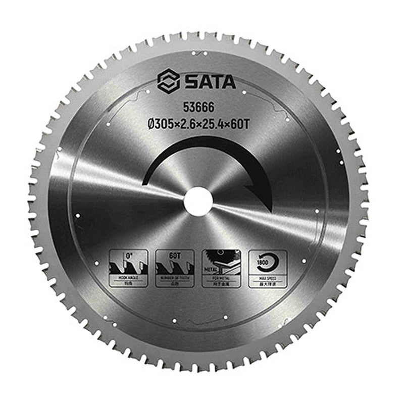 Lưỡi cưa TCT SATA 53666 305mm 60T cắt kim loại, thép, đồng, nhôm - Chất lượng cao, cắt sạch, bền bỉ
