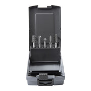 Bộ 5 mũi mài hợp kim SATA 53702 răng thô, gia công kim loại hiệu quả.