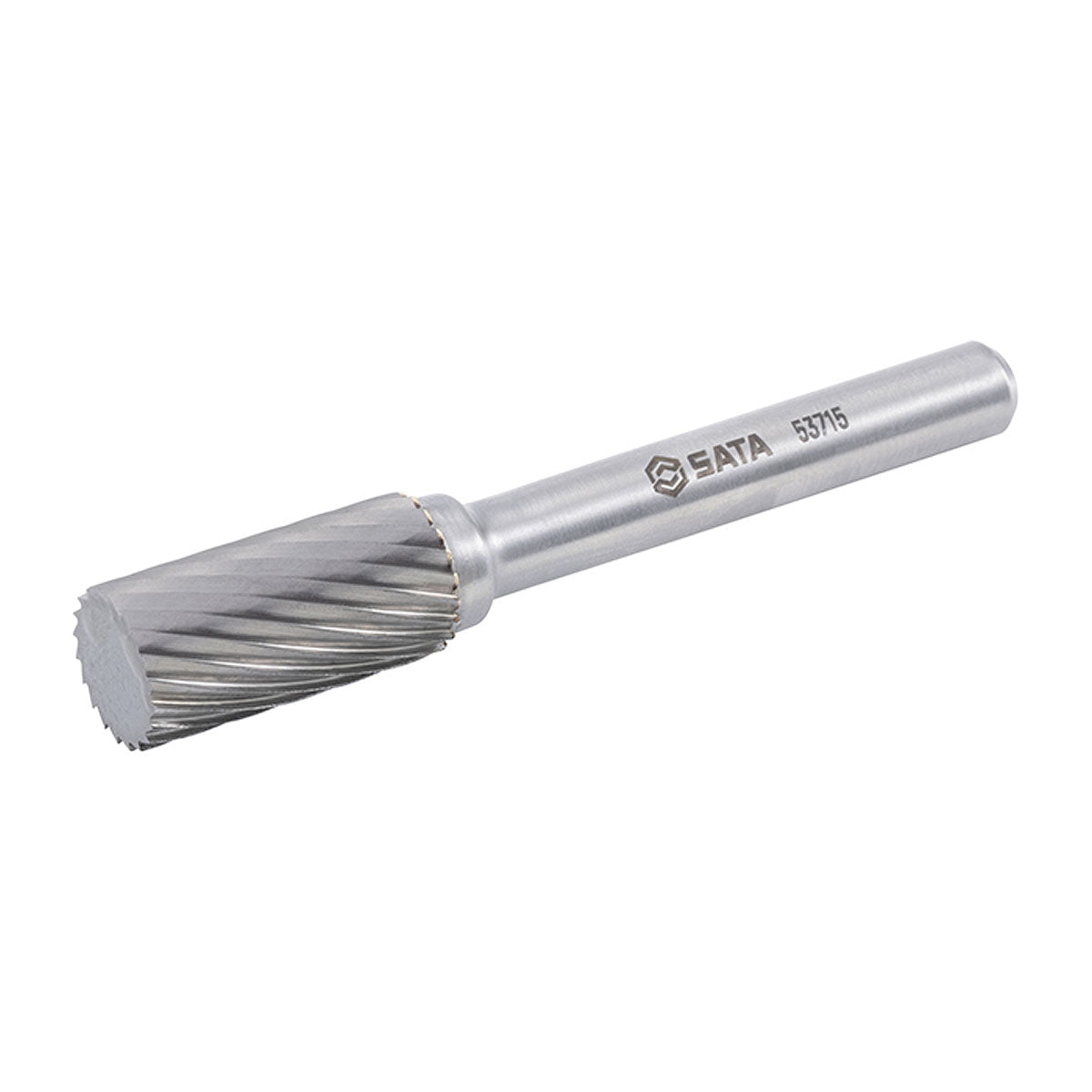 Mũi mài hợp kim SATA 53715 hình trụ đầu phẳng, 10mm, răng đơn, gia công kim loại đa năng.