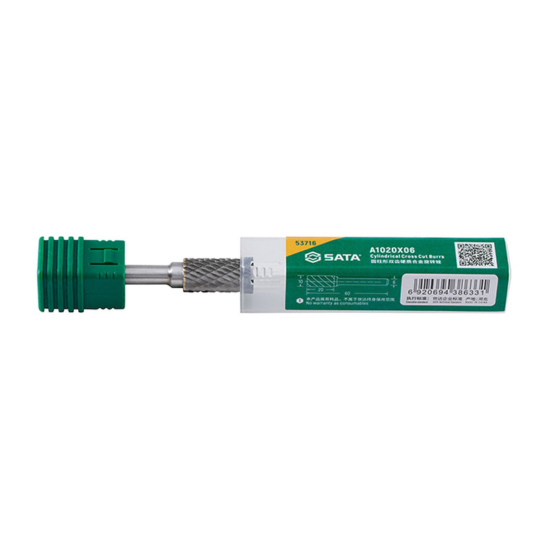 Mũi mài hợp kim hình trụ phẳng, răng thô SATA 53716 đường kính mũi 10mm