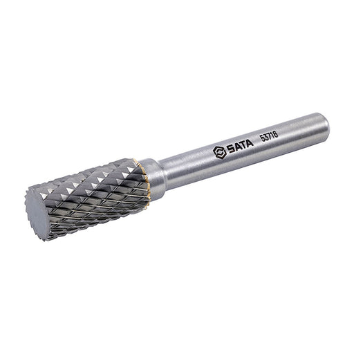 Mũi mài hợp kim SATA 53716, hình trụ phẳng, răng thô, đường kính 10mm.