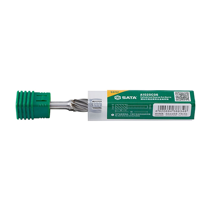 Mũi mài hợp kim hình trụ phẳng, răng đôi SATA 53717 đường kính mũi 10mm