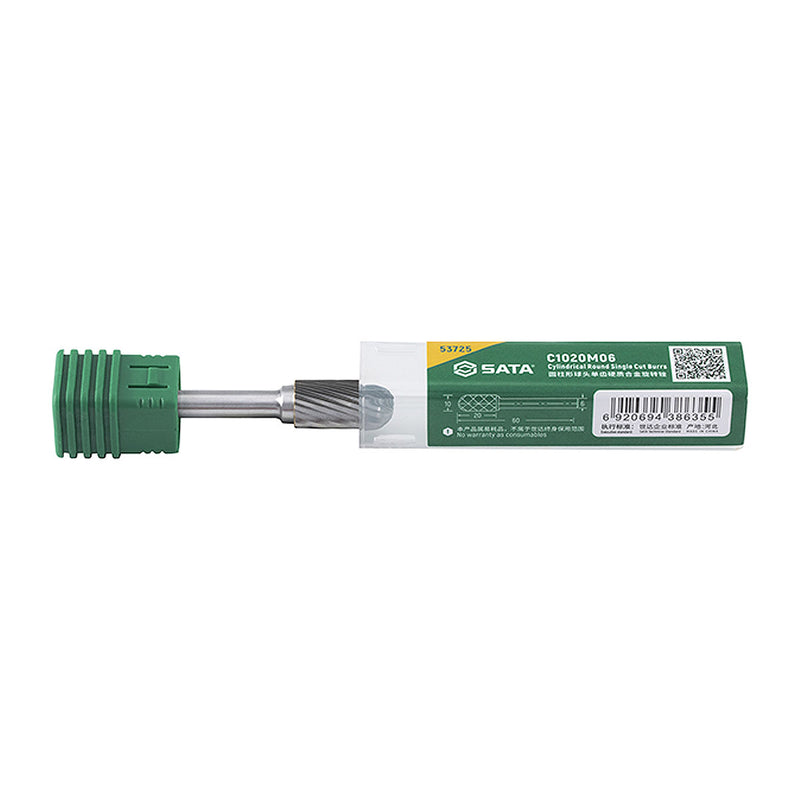 Mũi mài hợp kim hình trụ đầu tròn, răng đơn SATA 53725 đường kính mũi 10mm