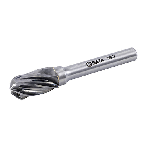 Mũi mài hợp kim SATA 53727, đầu trụ tròn răng đôi, D10mm, gia công kim loại.
