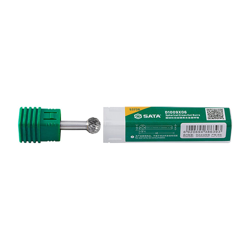 Mũi mài hợp kim hình cầu, răng thô SATA 53736 đường kính mũi 10mm
