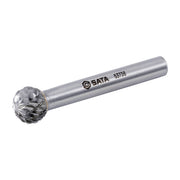 Mũi mài hợp kim hình cầu răng thô SATA 53736, Ø10mm, loại bỏ ba via, làm sạch mối hàn, gia công kim loại.