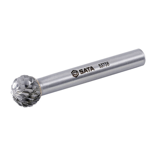Mũi mài hợp kim hình cầu răng thô SATA 53736, Ø10mm, loại bỏ ba via, làm sạch mối hàn, gia công kim loại.
