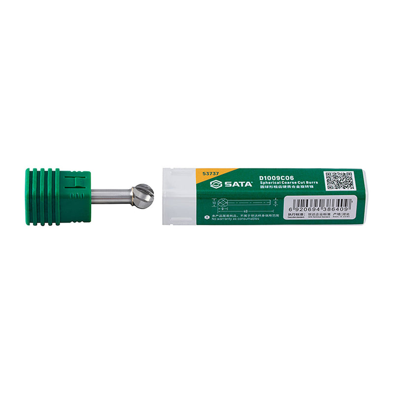 Mũi mài hợp kim hình cầu, răng đôi SATA 53737 đường kính mũi 10mm