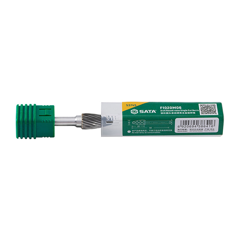 Mũi mài hợp kim hình chóp, răng đơn SATA 53745 đường kính mũi 10mm