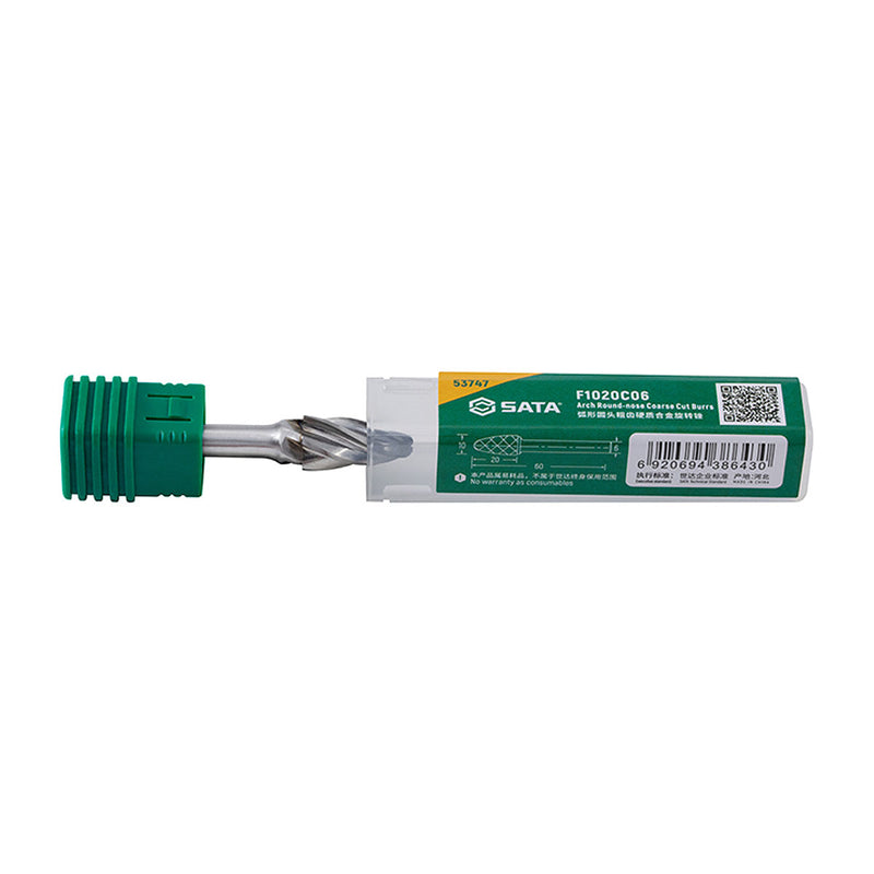 Mũi mài hợp kim hình chóp, răng đôi SATA 53747 đường kính mũi 10mm
