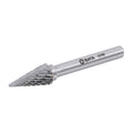 Mũi mài hợp kim SATA 53766 đầu côn nhọn răng thô Ø10mm.