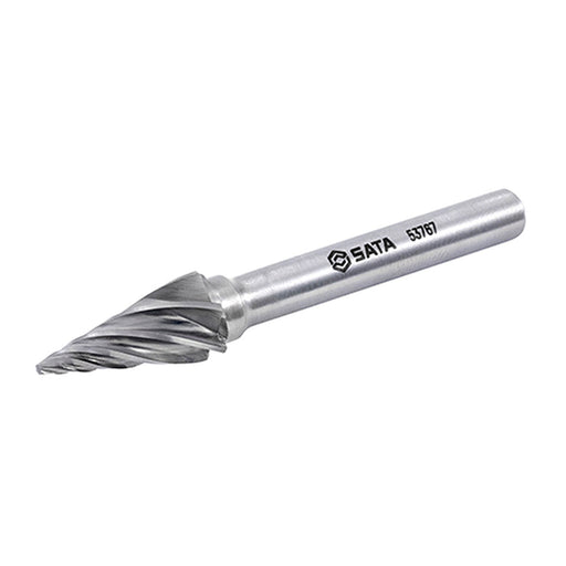 Mũi mài hợp kim đầu côn nhọn răng đôi SATA 53767 đường kính 10mm, gia công kim loại, sửa khuôn, vát mép
