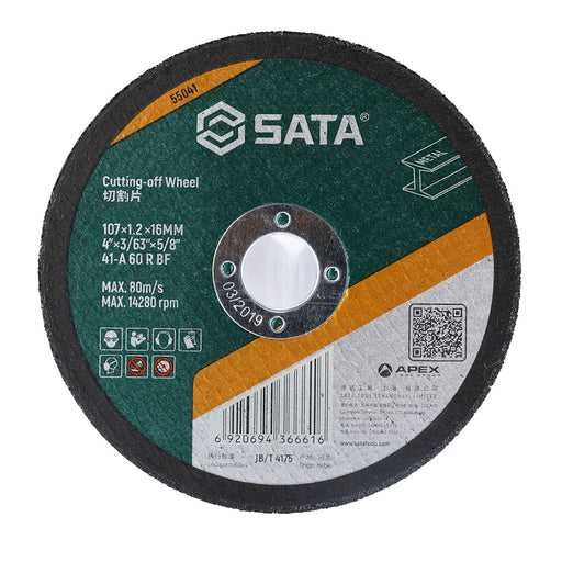 Lưỡi đá cắt kim loại SATA 55041 đường kính 107mm, cốt 16mm, dày 1.2mm - Cutting-off Wheel