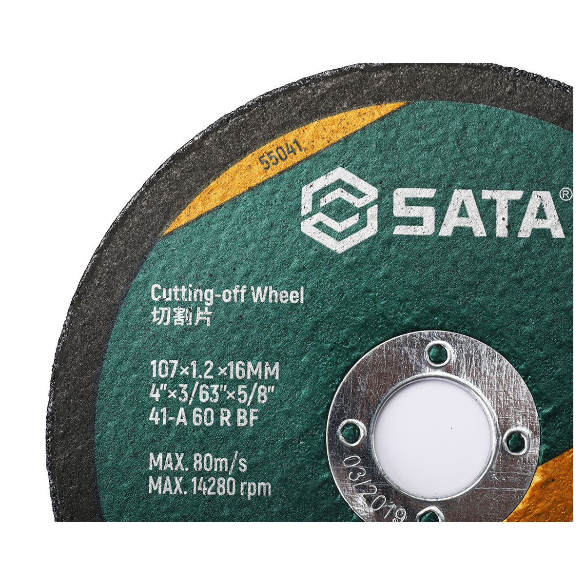 Lưỡi đá cắt kim loại SATA 55041 đường kính 107mm, cốt 16mm