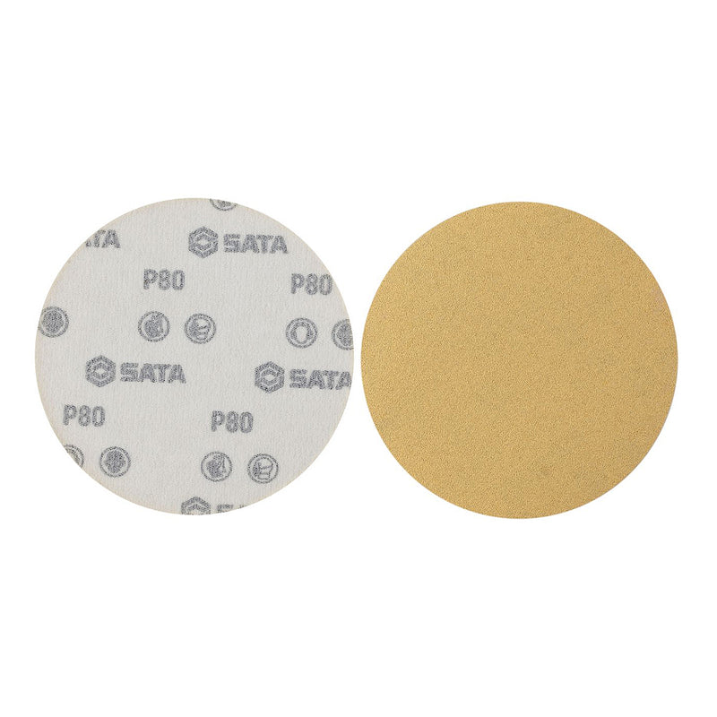 Giấy nhám tròn SATA 125mm P80 không lỗ thoát bụi.