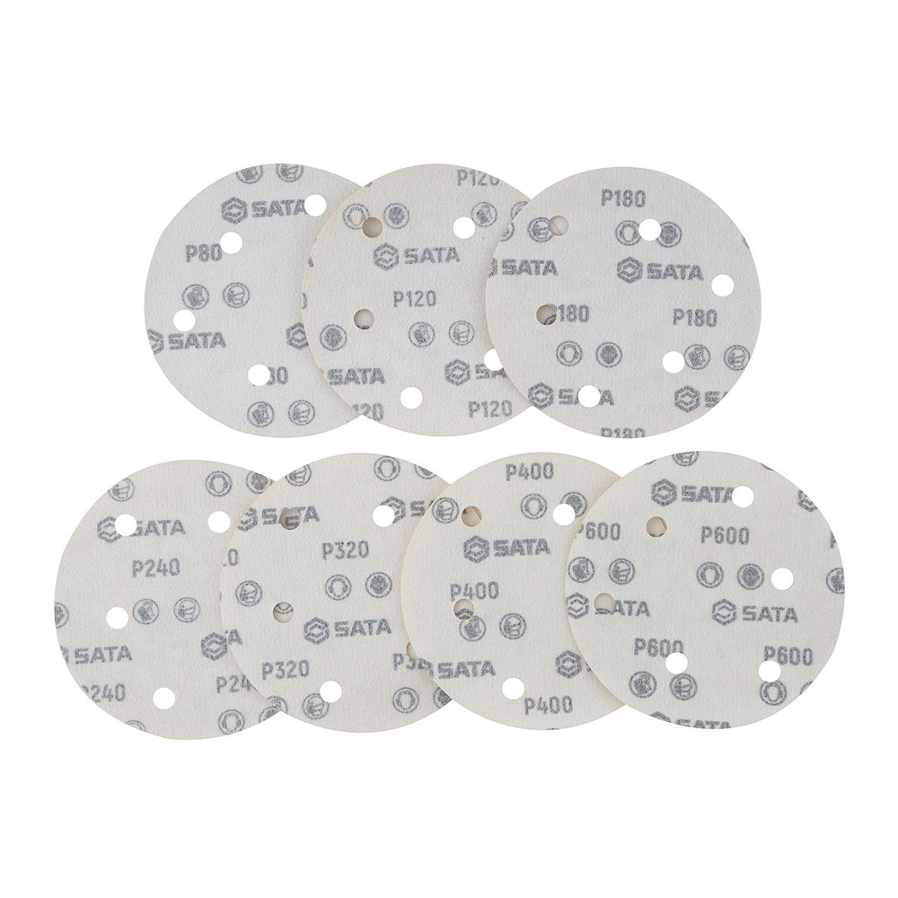 Giấy nhám tròn, loại có 6 lỗ thoát bụi SATA đường kính 125mm