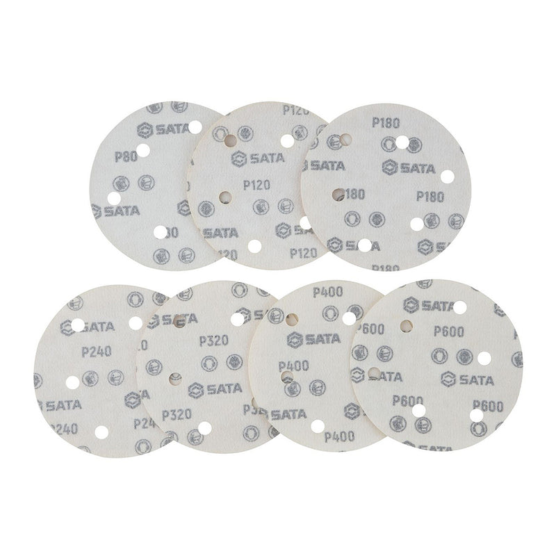 Giấy nhám tròn, loại có 6 lỗ thoát bụi SATA đường kính 125mm