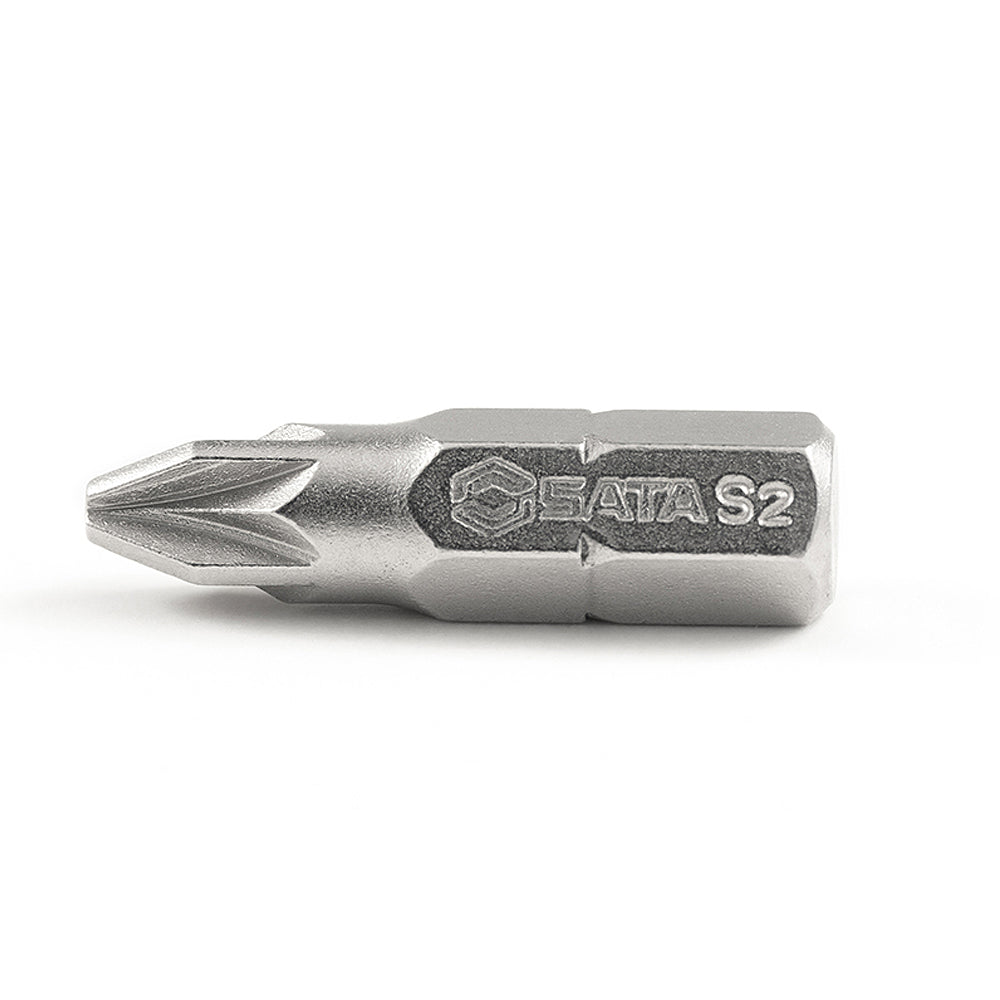 Vĩ 5 mũi vặn vít đầu Pozi, dài 25mm SATA đuôi lục giác 6.35mm (1/4 inch) kích thước từ PZ1 - PZ3