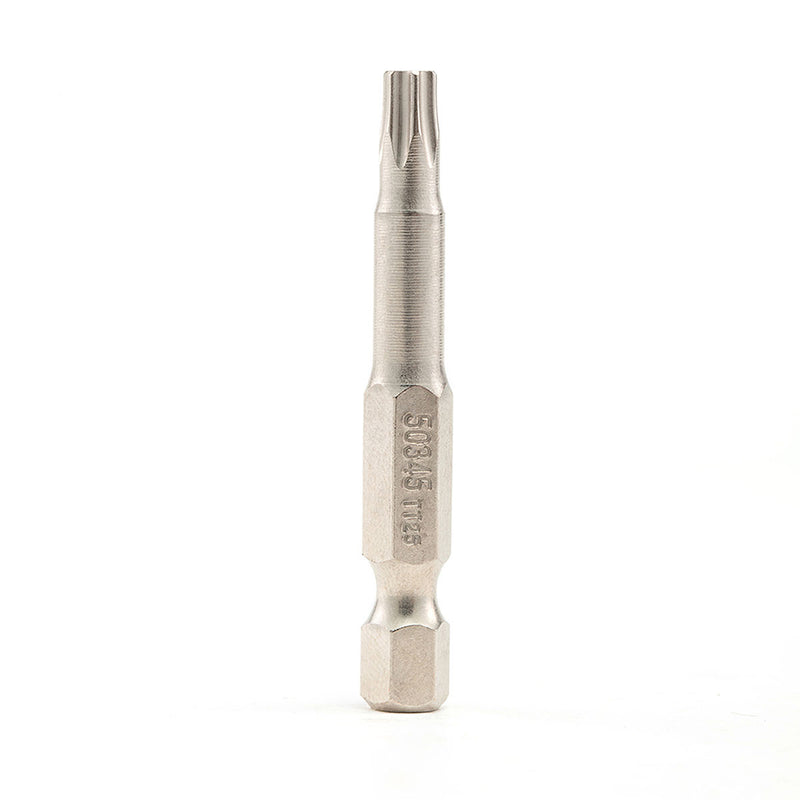 Bộ 5 đầu lục giác sao có lỗ tròn SATA, cốt 6.35mm (1/4 inch), dài 50mm, thép S2 mạ Niken