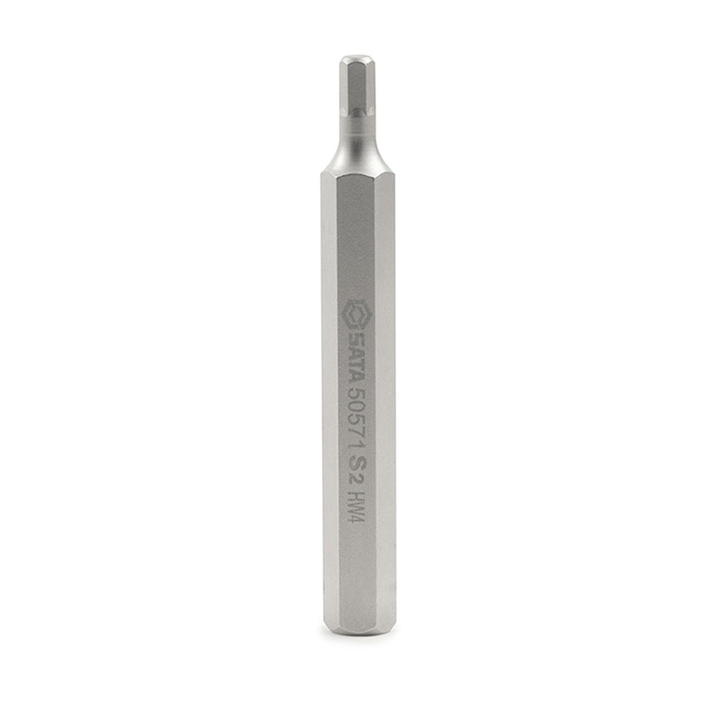 Bộ 5 đầu mũi lục giác thẳng SATA, cốt 8mm (5/16 inch), thân dài 70mm, thép S2 mạ Niken