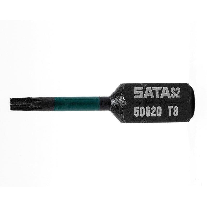 Vĩ 10 mũi vít đầu sao SATA T8-T40 đuôi lục giác 1/4 inch, thép S2, 29mm