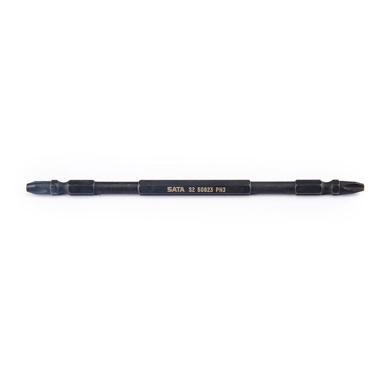 Bộ 10 đầu tua vít bake 2 đầu bằng thép đen SATA dài 150mm, cốt 6.35mm (1/4 inch),  có nam châm