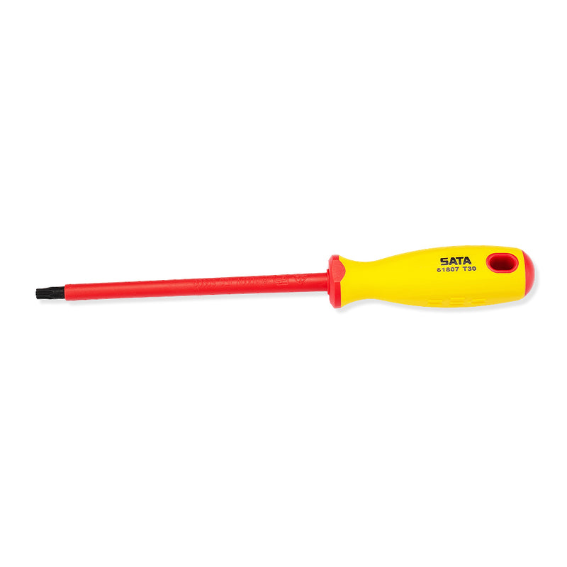 Tua vít đầu sao cách điện 1000V VDE SATA T8-T45 thép S2 chống trượt an toàn.