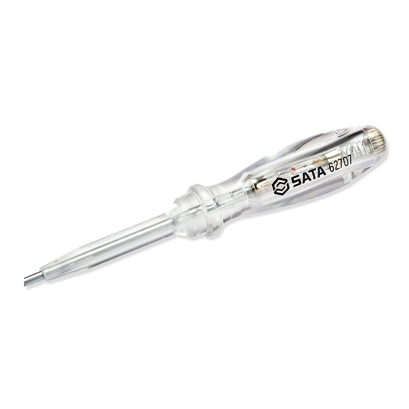 Bút thử điện SATA 62707 cách điện 1000V, VDE, dài 145mm, đầu dẹp 3mm, Cr-V, chống rỉ sét