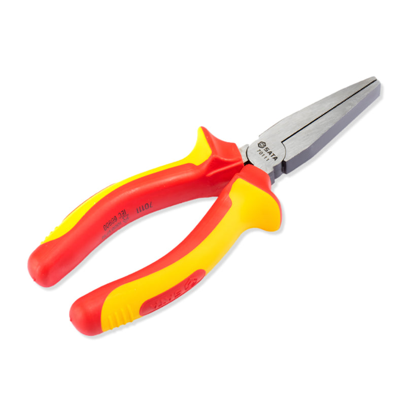 Kìm nhọn mũi dẹp cách điện 1000V SATA 70111 kích thước 150mm