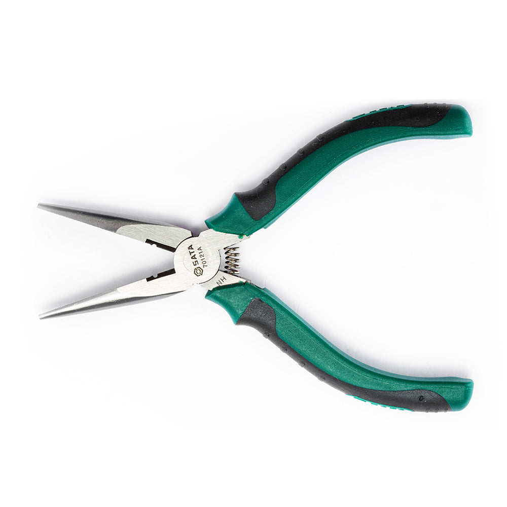 Kìm mũi nhọn kiểu Nhật, có lò xo trợ lực SATA kích thước từ 150mm - 205mm