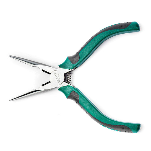 Kìm mũi nhọn kiểu Nhật SATA 70123A 166mm, thép Cr-V, tuốt & cắt dây đa năng