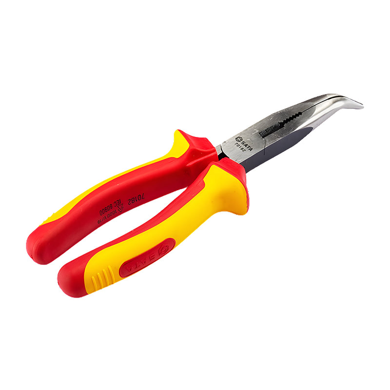 Kìm nhọn mũi cong, cách điện 1000V SATA kích thước từ 6 inch - 8 inch