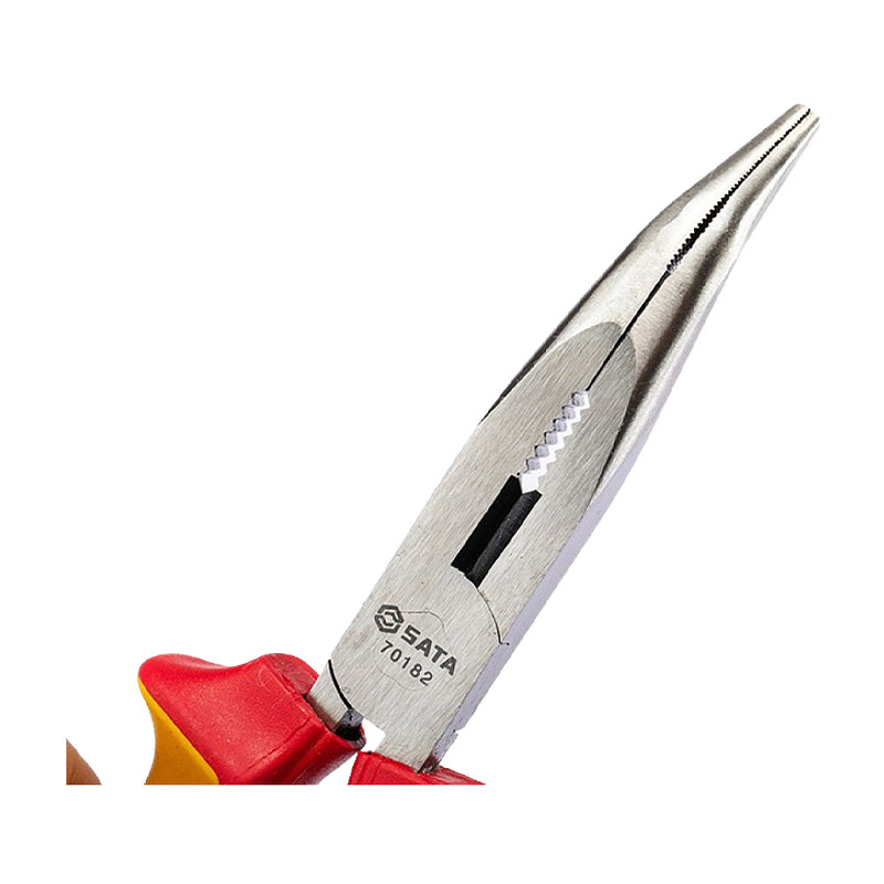 Kìm nhọn mũi cong, cách điện 1000V SATA kích thước từ 6 inch - 8 inch